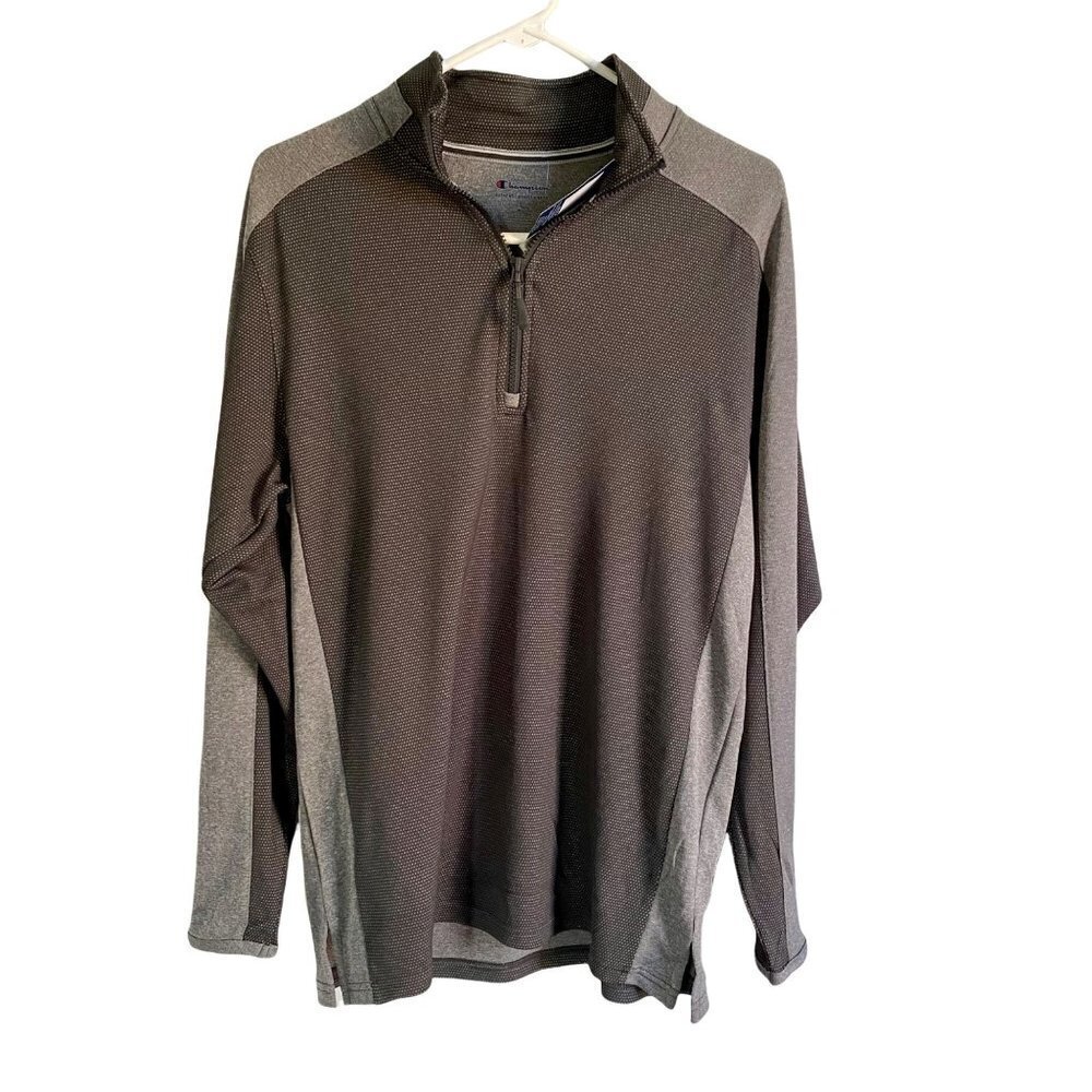 Champion Quarter Zip Pullover Lightweight Sweatshirt Grey New with Tags NWT